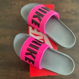 Pink Nike Slides